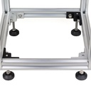 Conector de anclaje de rueda para perfil 4040. Negro