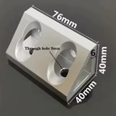Conector de bloque triangular de ángulo recto, perfil 4080. 4 orificios. Gris