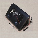 Conector de bloque triangular de ángulo recto, perfil 4080. 4 orificios. Negro