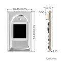 Sensor de huellas dactilares capacitivo rectangular (F). UART y USB.