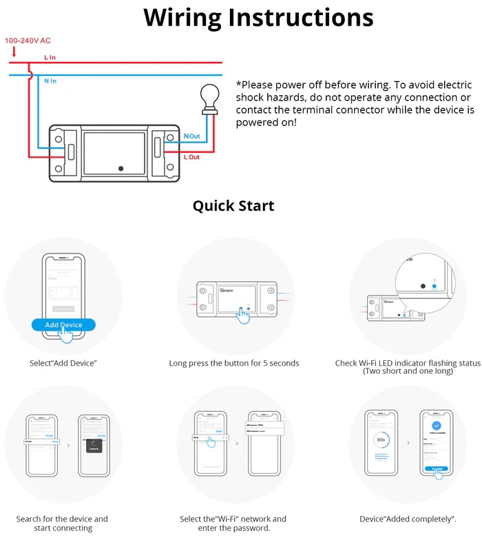 Interruptor WiFi Sonoff BASICR4