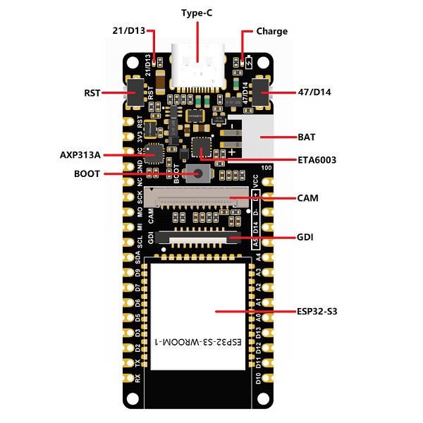 FireBeetle 2 ESP32-S3 (N4) Microcontrolador IoT de Doble Núcleo (Sin Cámara, 4 MB de Flash, 512 KB de SRAM, Compatible con Aceleración de IA)