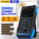 Osciloscopio digital 3 en 1. 50MHz 250MS/S. FNIRSI® 2C53T