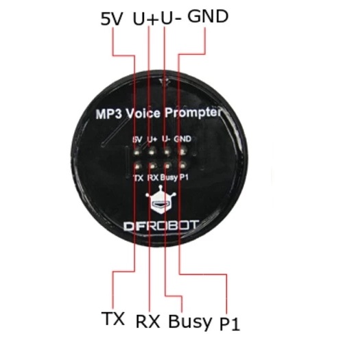 Módulo de mensaje de voz con reproductor MP3 y altavoz integrados