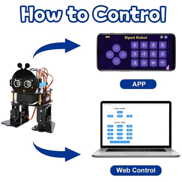 Kit de robot bípedo biónico ESP32. ACEBOTT