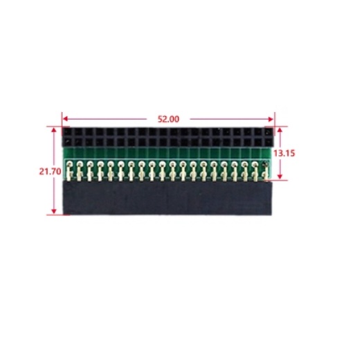 Tarjeta adaptadora de pines GPIO para Raspberry Pi 5. Hembra/Hembra. En L