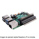 Tarjeta adaptadora de pines GPIO para Raspberry Pi 5. Hembra/ Doble macho. En L
