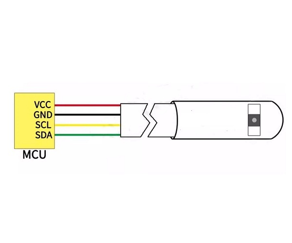 Sensor de temperatura y humedad SHT30. Cable de 1 metro