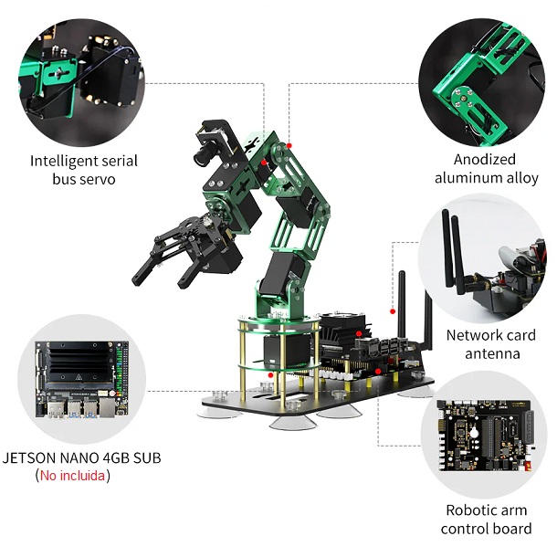Brazo robótico 6DOF con visión artificial DOFBOT. Para Raspberry Pi (copia)