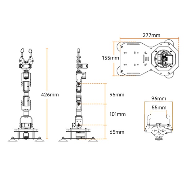 Brazo robótico inteligente xArm 2.0. Hiwonder