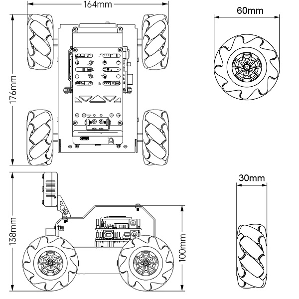 miniAuto Hiwonder AI Vision con cámara ESP32. Para Arduino™ UNO