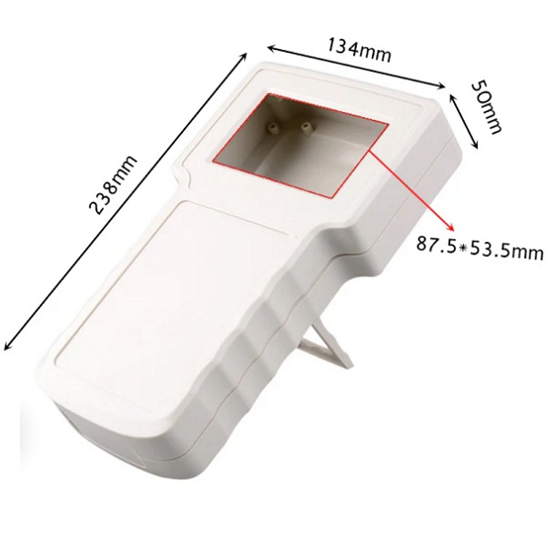 Caja plástica para equipo portátil, 238x134x50mm