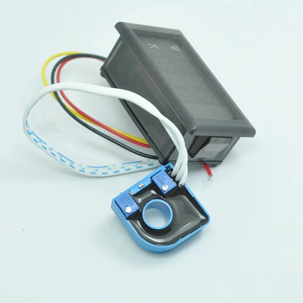 Medidor Voltímetro-Amperímetro DC. 100V, 5A