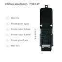 Motorreductor DC con encoder. 6V, 350RPM. Negro