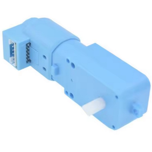 Motorreductor DC con encoder. 6V, 300RPM. Azul