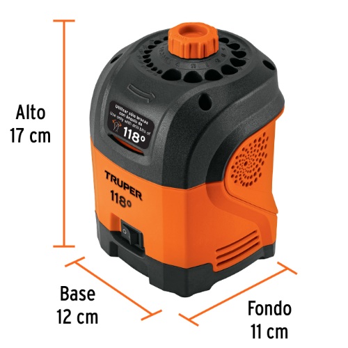 Afilador de brocas eléctrico. 1/8" a 15/32" o 3 mm a 12 mm, 118° Truper (168/1)
