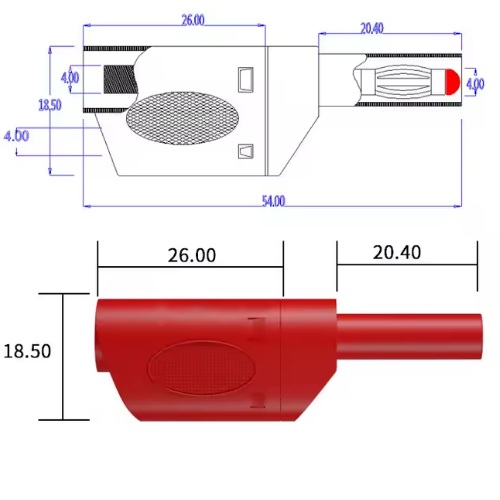 Kit de 5 cables banana a banana aisladas. 20A. 5 colores