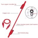 Kit de 5 cables banana a banana aisladas y conectores. 5 colores