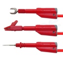 Kit de 5 cables banana a banana aisladas y conectores. 5 colores