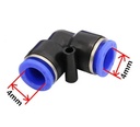 Acople rápido acodado para tubo de aire de 4mm. PV