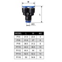 Acople rápido en Y para tubo de aire de 4mm. PE