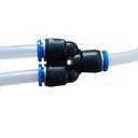 Acople rápido en Y para tubo de aire de 4mm. PE