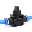 Válvula manual On/Off para flujo de aire. HVFF. 4mm