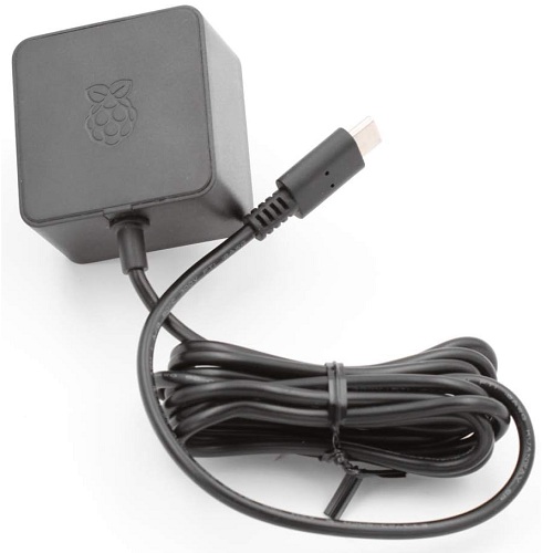 Adaptador original Raspberry Pi 5.1V 15W. Negr