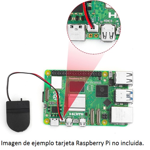 Estuche para batería CR2032. Para Raspberry Pi 5