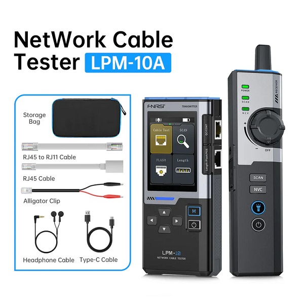 Rastreador multifuncional de cables de red. Sin registrador. FNIRSI® LPM-10A
