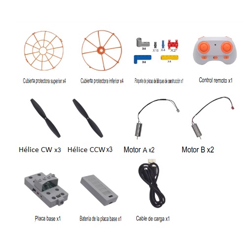 Kit Dron de bloques de construcción. Con control remoto
