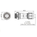 Conector macho impermeable de 5 pines SP1111C/P4II