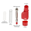 Conector banana aislado retráctil. Verde