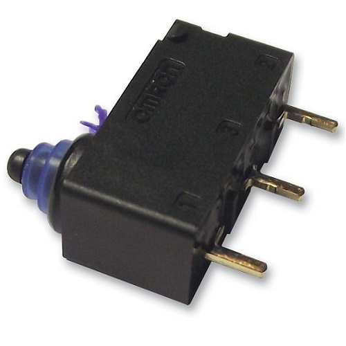 Micro switch impermeable. Botón pulsador. D2HW-A201D