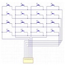 Teclado matricial 4x4. Azul