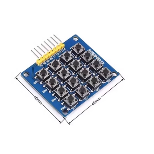 Teclado matricial 4x4. Azul