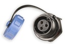 Conector hembra impermeable de 3 pines SP1112/S3
