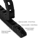 Cadena porta cable de 10 x 10mm