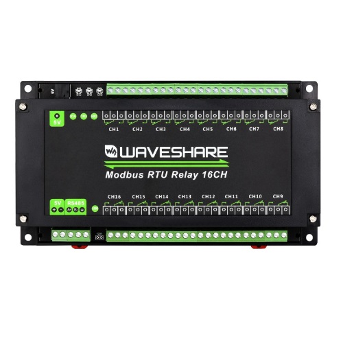 Módulo de relé Modbus RTU de 16 canales, interfaz RS485, con múltiples circuitos de protección de aislamiento