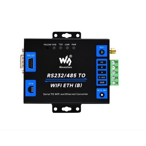 Servidor serie de grado industrial RS232/485 a WiFi y Ethernet