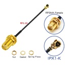 Cable RF IPX a RPSMA hembra. RF1.13 de 15cm