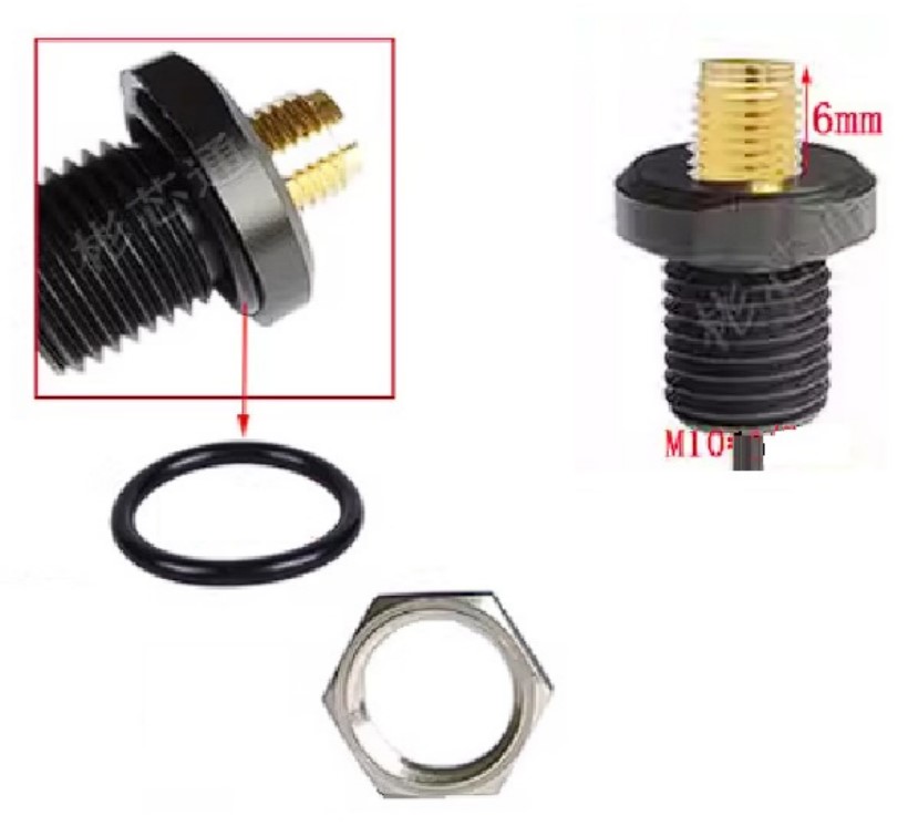 Cable RF IPX a SMA hembra. A prueba de agua. RG178 de 15cm