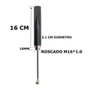 Antena roscada impermeable para exteriores. 2.4G/5G. 16cm. Con cable