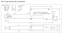 Actuador Lineal P16-S 200mm 12Vdc 300N