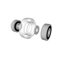 Rueda en v con rodamiento interno 625zz, para perfil 2020 V slot, Transparente