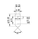 Rueda en v con rodamiento interno 625zz, para perfil 2020 V slot, Transparente