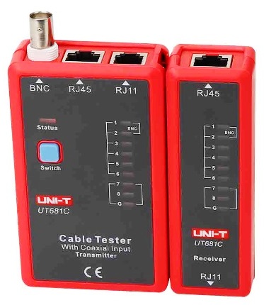 Probador de red RJ11 RJ45 y BNC UT681C