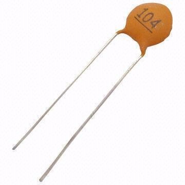 Capacitor cerámico 0.1uF, 50V (104)