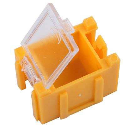 Caja para componentes SMD, para ensamblar amarilla