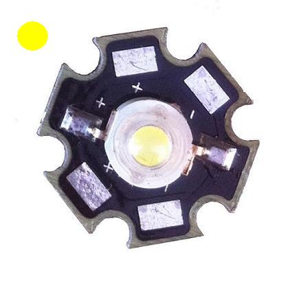 LED de potencia 1W amarillo con base